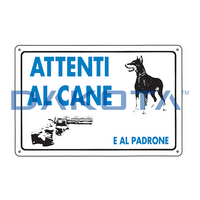 Attenti al cane - al padrone 20 x 30