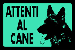 Attenti al cane 20 x 30