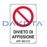 Divieto di Affissione 20 x 30