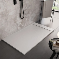 Piatto doccia bianco con scarico laterale griglia inox e piletta SERIE PARIS Dimensioni 70x120 cm