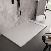 Piatto doccia bianco con scarico laterale griglia inox e piletta SERIE PARIS Dimensioni 80x120 cm