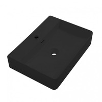 Lavabo da appoggio LINEA ECONOMY in ceramica 60x42x13 cm nero opaco