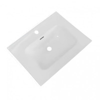 Lavabo consolle da appoggio  LINEA ECONOMY 61x46.5x14 cm. bianco