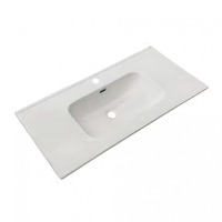 Lavabo consolle da appoggio  LINEA ECONOMY 101x46.5x14 cm. bianco