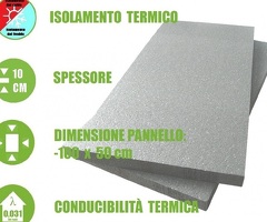 5 Pannelli in EPS con Grafite Certificato CAM 'Polistirene Espanso Sinterizzato' per Isolamento Term