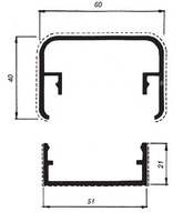 Corrimano in Alluminio con Sezione 60X40 mm - 2