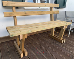 Panca Italfrom 3 Posti in Legno di Pino impregnato 150X40X100H cm - 2