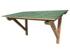 Pensilina ITALFROM in Legno di Pino impregnato con Copertura con Tegole Canadesi 205 cm x 115 cm x 1