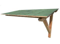 Modulo Continuativo Pensilina ITALFROM in Legno di Pino impregnato con Copertura con Tegole Canadesi