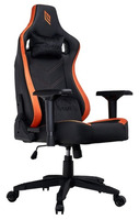 Sedia Ufficio/Gaming NOUA LOU L7 in Pelle Black/Orange con Braccioli 4D e Schienale Inclinabile