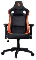 Sedia Ufficio/Gaming NOUA LOU L7 in Pelle Black/Orange con Braccioli 4D e Schienale Inclinabile - 2