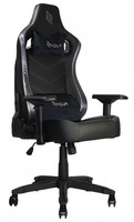 Sedia Ufficio/Gaming NOUA LOU L7 in Pelle Black/Silver con Braccioli 4D e Schienale Inclinabile