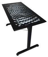 Scrivania Ufficio/Gaming NOUA DUK RGB 120X60 cm con Top in Vetro Temperato - 3