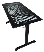Scrivania Ufficio/Gaming NOUA DUK RGB 120X60 cm con Top in Vetro Temperato - 3