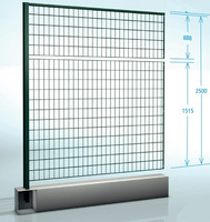Pannelli Recinzione in Grigliato Zincato a Caldo per Impianti Sportivi- Maglia:mm126X66 - Misura:mm1