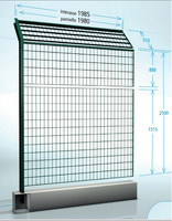 Pannelli Recinzione in Grigliato Zincato a Caldo per Impianti Sportivi- Maglia:mm126X66 - Misura:mm1