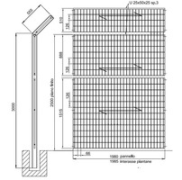 Pannelli Recinzione in Grigliato Zincato e Verniciato per Impianti Sportivi- Maglia:mm126X66 - Misur - 2