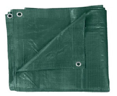 TELONE DI COPERTURA IMPERMEABILE VERDE IN POLIETILENE ITALFROM C/OCCHIOLI MT 4X4