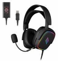 Cuffie Gaming NOUA BANSHEE USB RGB con Microfono Flessibile Staccabile & Audio Surround Virtuale