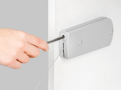 Emuca Microwinch Meccanismo a porta incernierata, 10 kg, Acciaio e Tecnoplastica, Grigia - 2