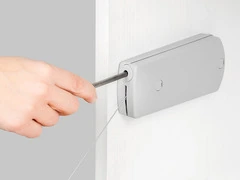 Emuca Microwinch Meccanismo a porta incernierata, 10 kg, Acciaio e Tecnoplastica, Grigia - 2