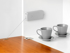 Emuca Microwinch Meccanismo a porta incernierata, 14 kg, Acciaio e Tecnoplastica, Grigia - 4