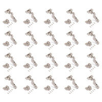 Emuca Lotto di 20 cerniere collo alto X91 con chiusura soft e Basetta a vite, Altezza 0, Acciaio, Ni