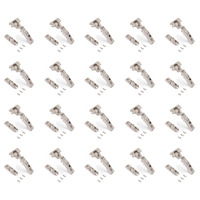 Emuca Lotto di 20 cerniere collo dritto X91 con chiusura soft e Basetta a vite, altezza 1, Acciaio, 