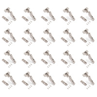 Emuca Lotto di 20 cerniere mezzo collo X91 con chiusura soft e Basetta a vite, altezza 1, Acciaio, N