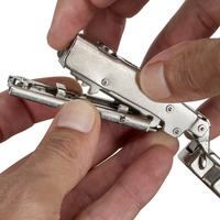 Emuca Lotto di 20 cerniere mezzo collo X91 con chiusura soft e Basetta a vite, altezza 1, Acciaio, N - 3