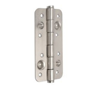 Emuca Lotto di 5 cerniere per porte di sicurezza, 150x80 mm, cerniere anti-leva con bordi arrotondat