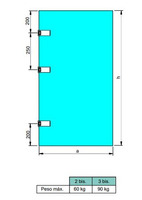 Emuca Cerniera per anta in vetro, cerniera orizzontale con forcella da 40 mm, per anta da 8-12 mm, a - 5