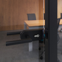 Emuca Serratura per porta in vetro con telaio in legno, Cilindro con chiavi, per porta in vetro 8-12 - 4