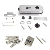 Emuca Serratura per porta in vetro con telaio in legno, scrocco orizzontale per porta in vetro 8-12m