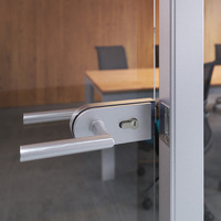 Emuca Serratura per porta in vetro con telaio in legno, scrocco orizzontale per porta in vetro 8-12m - 4