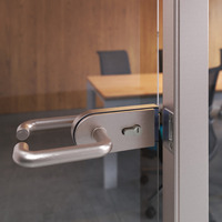 Emuca Serratura per porta in vetro con telaio in legno, Cilindro con chiavi, per porta in vetro 8-12 - 3