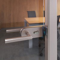 Emuca Serratura per porta in vetro con telaio in legno, Cilindro con chiavi, per porta in vetro 8-12 - 4