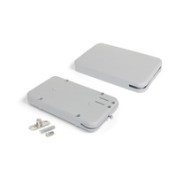 Emuca Meccanismo per porta a battente Miniwinch con coperchio, 10 kg, Acciaio e Tecnoplastica, Grigi