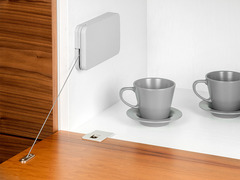 Emuca Meccanismo per porta a battente Miniwinch con coperchio, 14 kg, Acciaio e Tecnoplastica, Grigi - 2