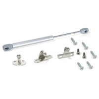 Emuca Lotto di 10 braccetti per porte elevabili H, 8 kg, corsa 80 mm, con agganci, Acciaio e Tecnopl - 2