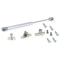 Emuca Lotto di 10 braccetti per porte elevabili H, 5 kg, corsa 80 mm, con agganci, Acciaio e Tecnopl - 2