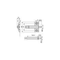 Emuca Lotto di 10 pistoni ammortizzatori per porta a battente Minidamp 2, Chiusura soft, Tecnoplasti - 4