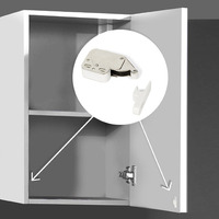 Emuca Lotto di 10 Chiusure a cricchetto Fast Latch, Acciaio e Tecnoplastica, Bianco - 3