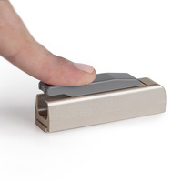 Emuca Lotto di 10 braccetti per porte a battente Mildy, chiusura soft, Tecnoplastica, Nichelato opac - 4