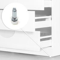 Emuca Lotto di 20 piedini regolabili per mobili, base esagonale, M6, regolazione 18 mm, Acciaio e Te - 3