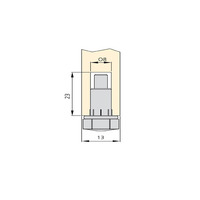 Emuca Lotto di 20 piedini regolabili per mobili, base esagonale, M6, regolazione 18 mm, Acciaio e Te - 5