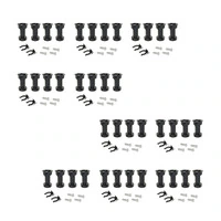 Emuca Lotto di 10 kit di piedini regolabili per mobile Bone, con base preassemblata, altezza 100 mm,