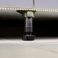 Emuca Lotto di 10 kit di piedini regolabili per mobile Bone, con base preassemblata, altezza 100 mm, - 4