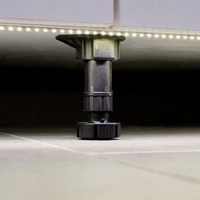 Emuca Lotto di 10 kit di piedini regolabili per mobile Bone, con base preassemblata, altezza 100 mm, - 4