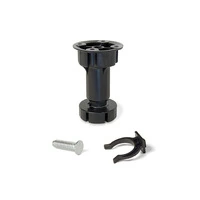 Emuca Lotto di 10 kit di piedini regolabili per mobile Bone, con base preassemblata, altezza 100 mm, - 5